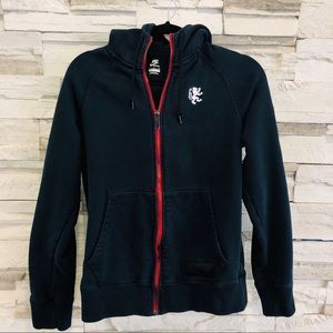 NIKE/ SPORTSWEAR BLACK & RED HOODIE